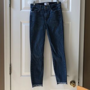 Paige Dark Wash Blue Jeans